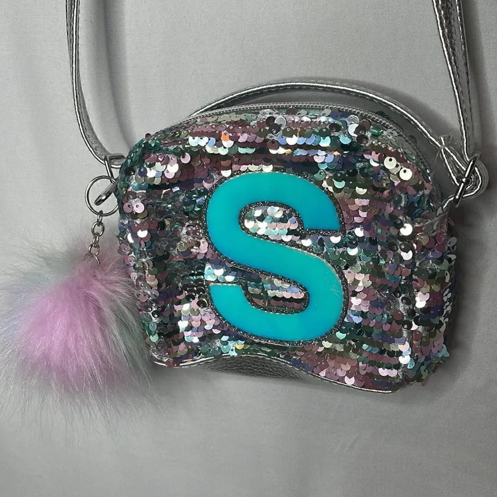 Justice Sequins Letter S Small Bag.